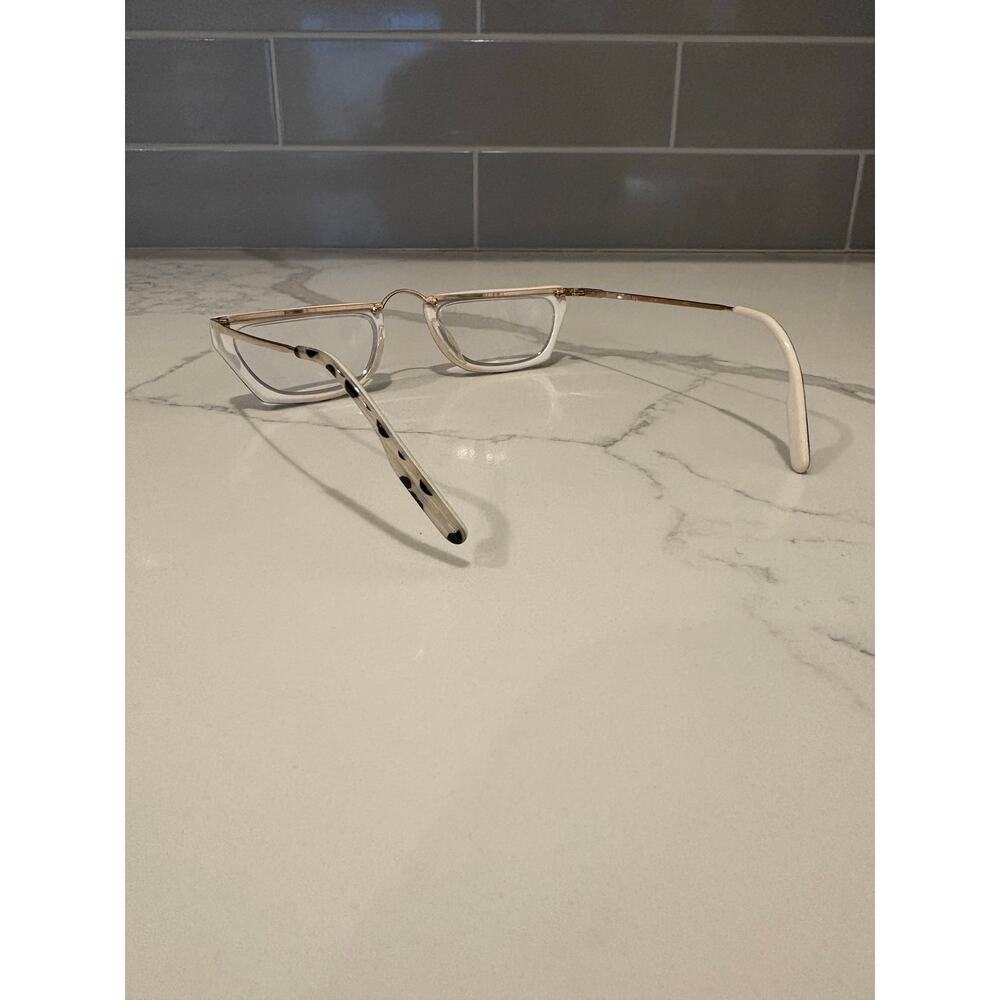 Krizia Mod KV Eyeglasses Black‎ White Gold Frames 33 51 20 538 Made in Italy